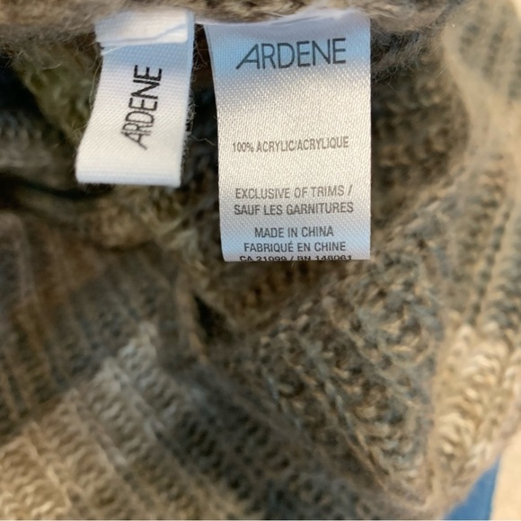 Tan brown beige taupe striped infinity scarf soft fall winter - Picture 3 of 6